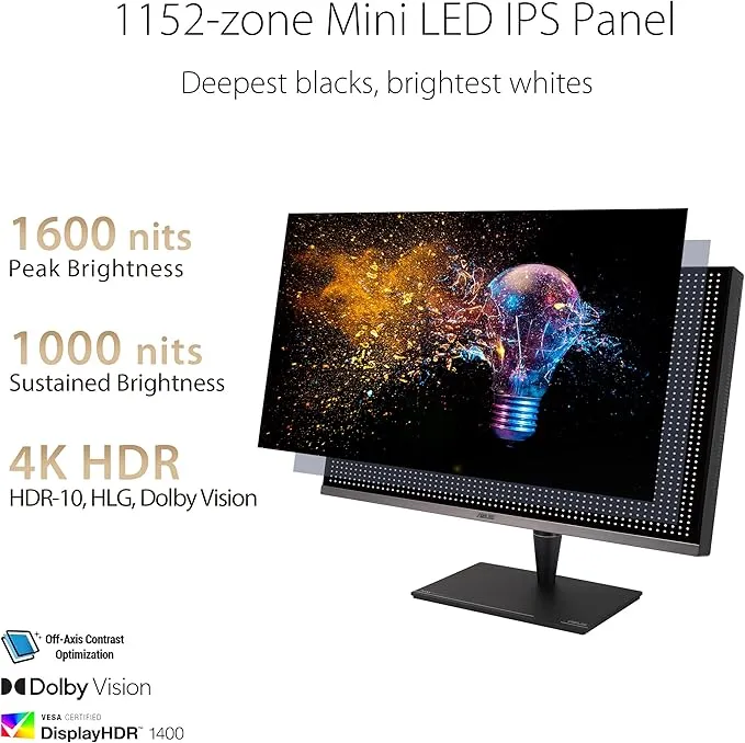 ASUS ProArt PA32UCR-K : Moniteur 32 pouces 4K HDR avec précision colorimétrique