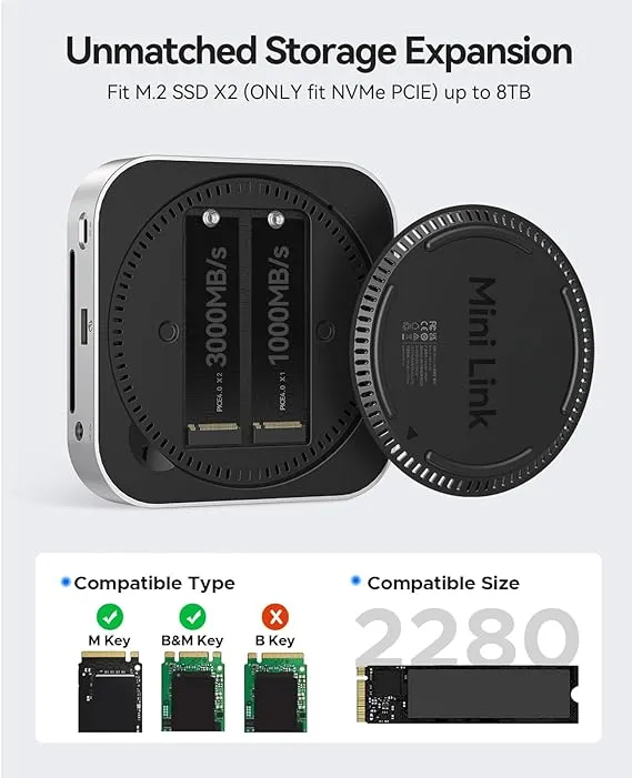 ORICO 10Gbps MiniLink M49P Compatible avec Mac Mini M4