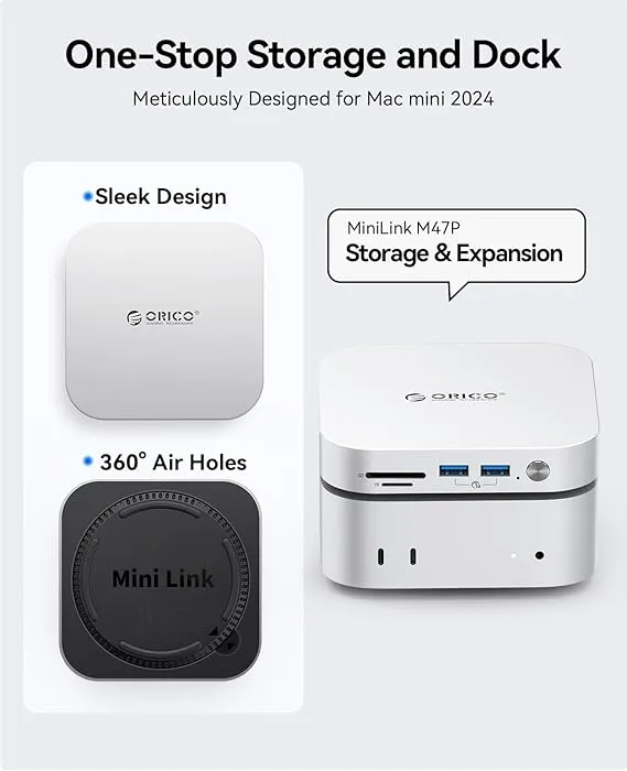 ORICO 10Gbps MiniLink M49P Compatible avec Mac Mini M4