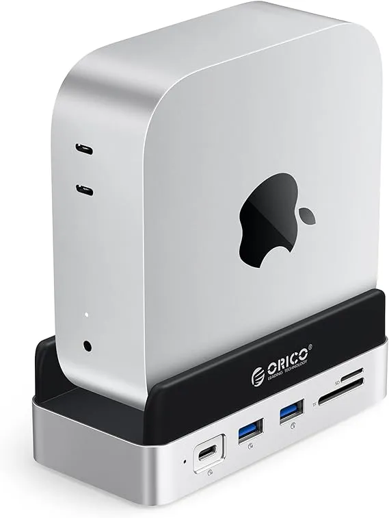 Support vertical ORICO MiniDock avec hub 10-en-1 pour Mac Mini M1/M2